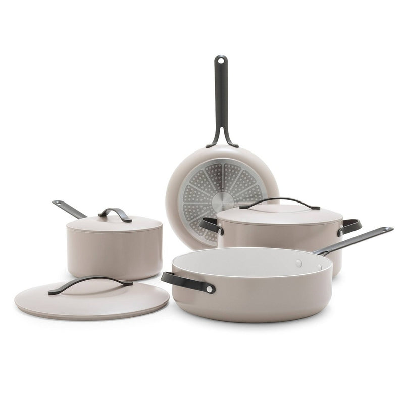 GreenPan Nova 7pc Ceramic Nonstick Aluminum Cookware Set Cloud Gray with Black Stainless Steel Handles (LOCAL PICKUP ONLY)