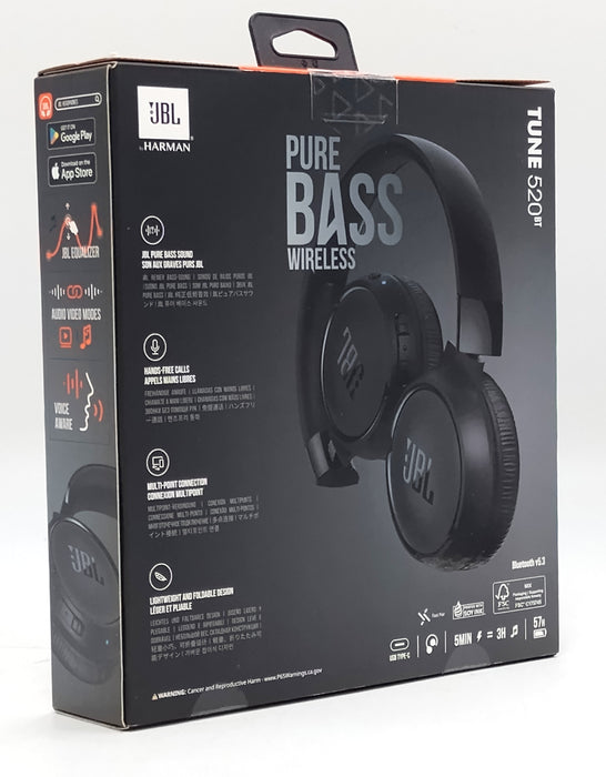 JBL Tune 520BT Bluetooth Wireless On-Ear Headphones - Black