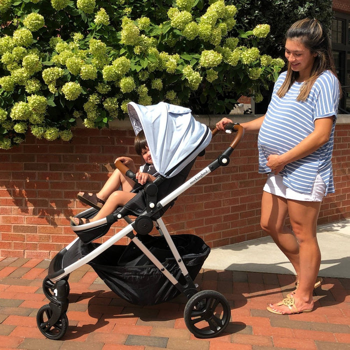 Mockingbird Single-To-Double Stroller 2.0 - Sky Windowpane (LOCAL PICKUP ONLY)