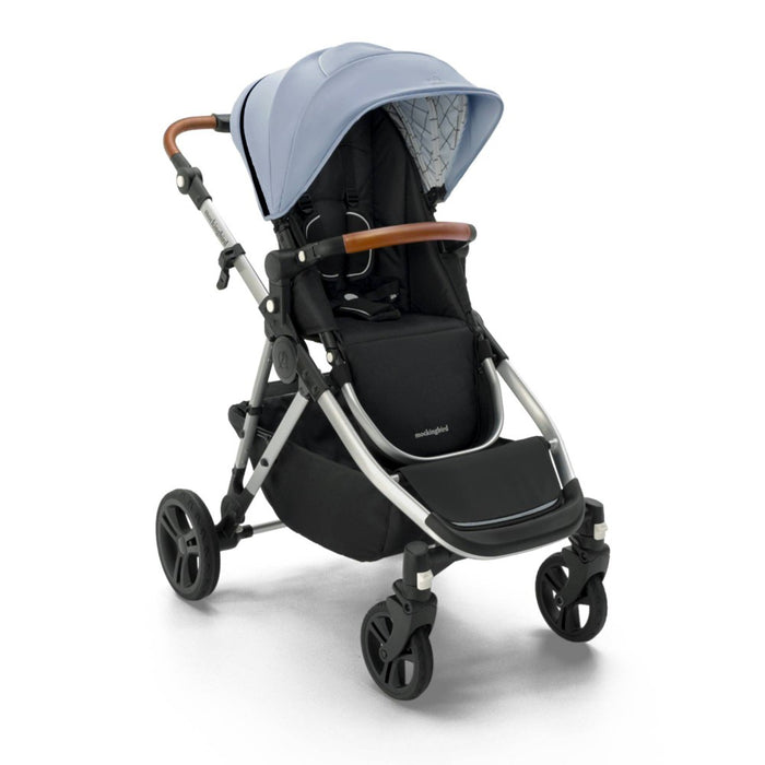Mockingbird Single-To-Double Stroller 2.0 - Sky Windowpane (LOCAL PICKUP ONLY)
