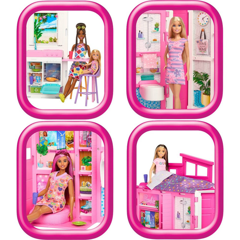 Barbie Getaway House Playset with 4 Play Areas and 11 Decor Accessories