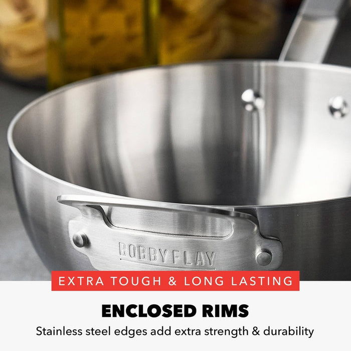 Bobby Flay 3.5qt Stainless Steel Covered Chef's Pan