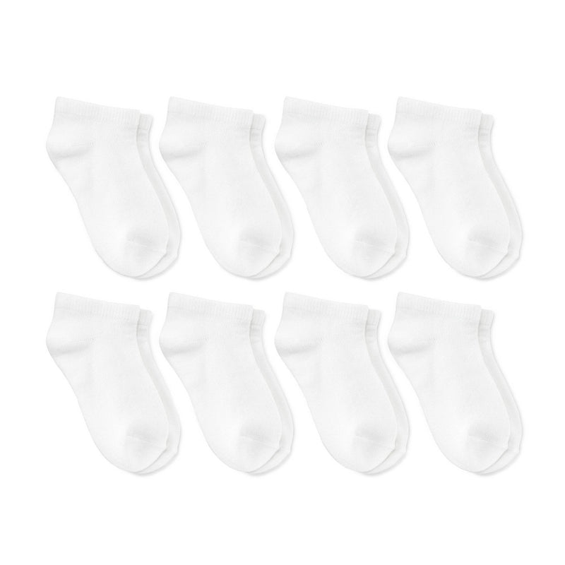 Toddler 8pk Low Cut Socks - Dealworthy White 4T-5T