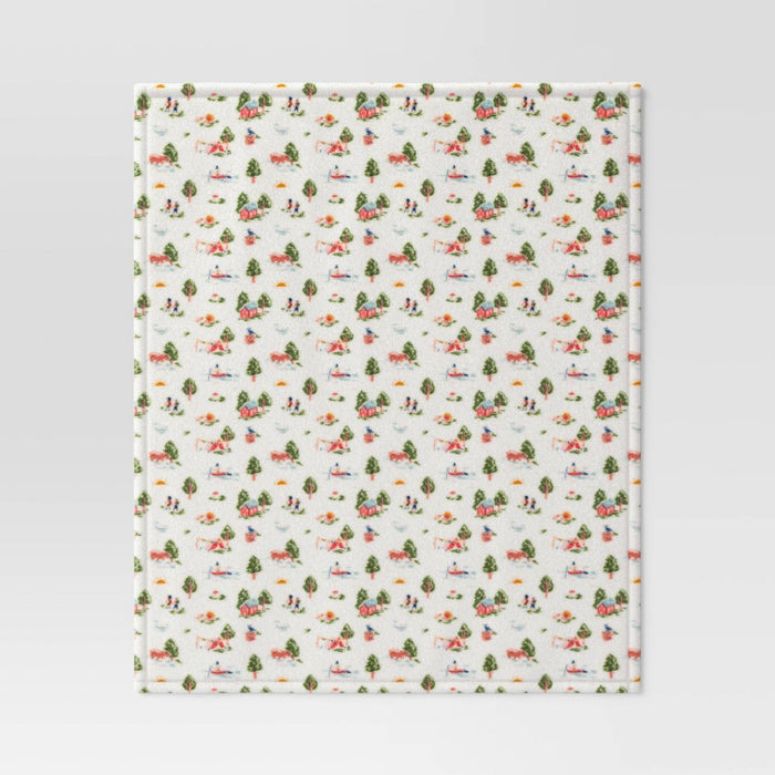 Camp Printed Plush Throw Blanket - Room Essentials
