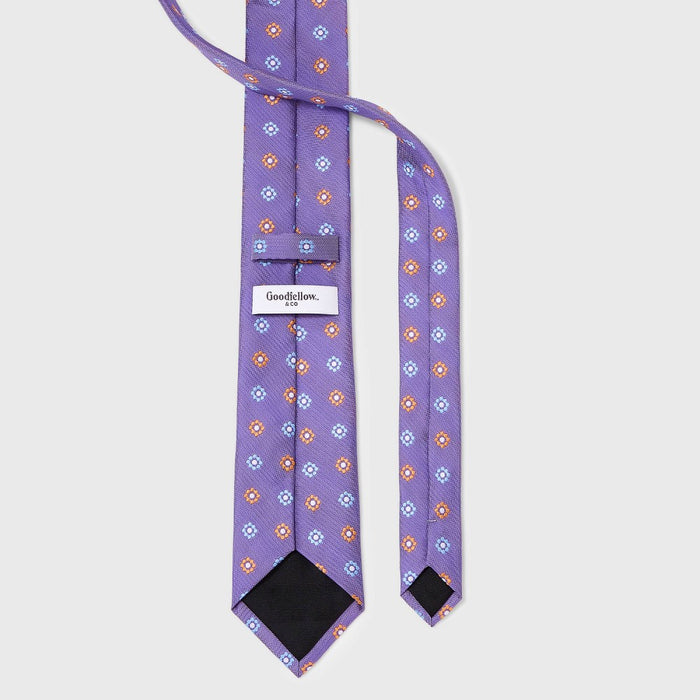 Men's Floral Print Neck Tie - Goodfellow & Co Assorted Purple One Size