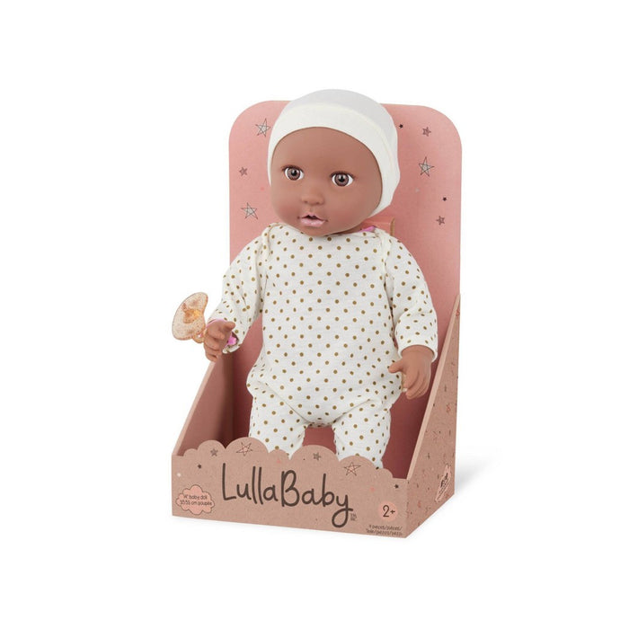 LullaBaby Doll With Polka Dot Ivory Pajama And Pacifier