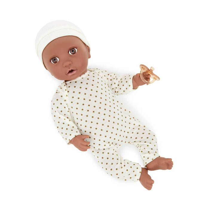 LullaBaby Doll With Polka Dot Ivory Pajama And Pacifier