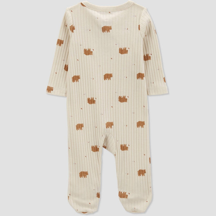 Carter's Just One You Baby Bears Footed Pajama - Cream/Brown 9M