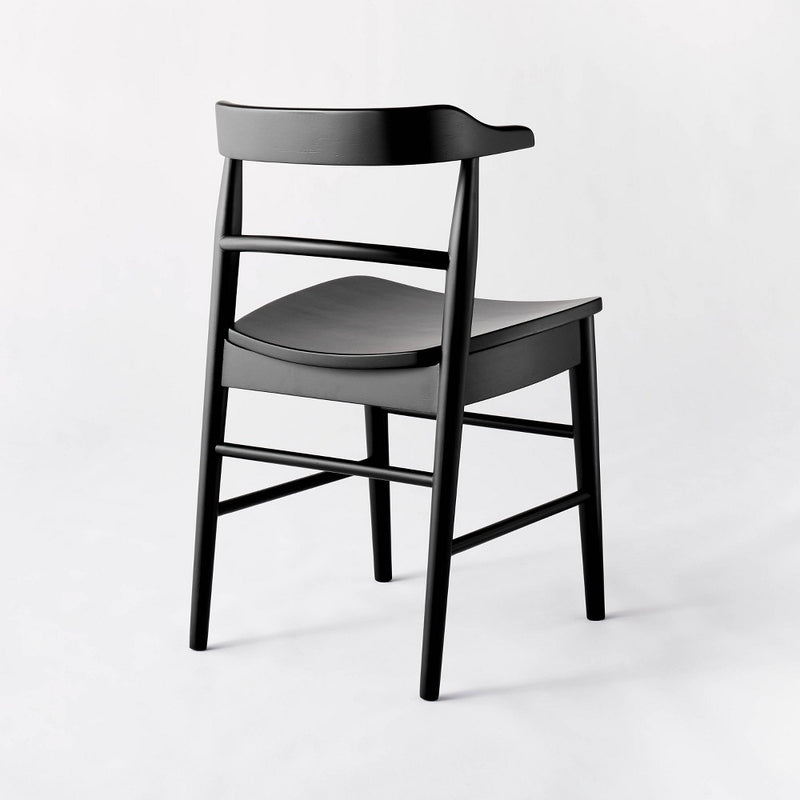 2pk Kaysville Curved Back Wood Dining Chair Black - Threshold designed with Studio McGee: Rubberwood Frame, Non-Upholstered, 250lb Capacity (LOCAL PICKUP ONLY)