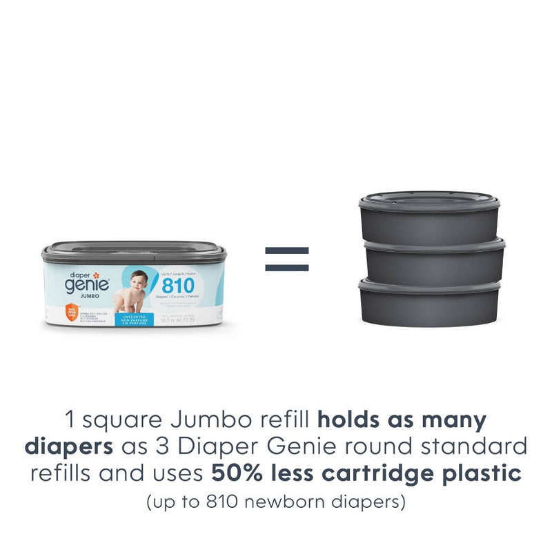 Diaper Genie Jumbo Square Disposal Bag Refill - 810ct