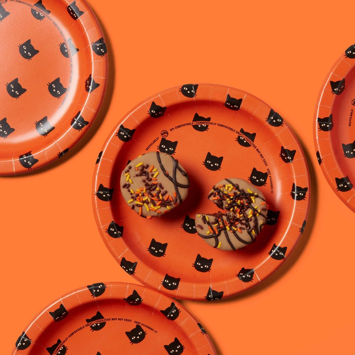 Halloween Disposable Plate 8.5" - Cats - 44ct - up&up