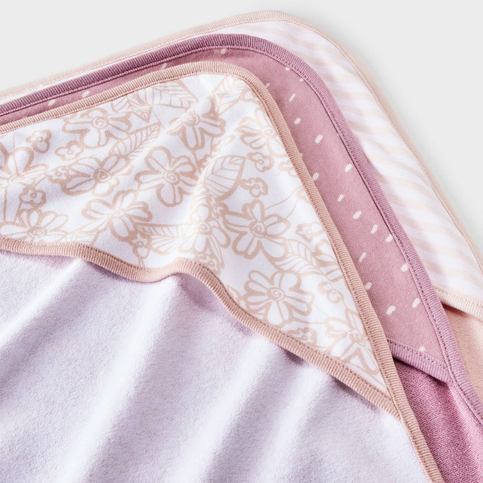 Baby 3pk Hooded Towel - Cloud Island Pink