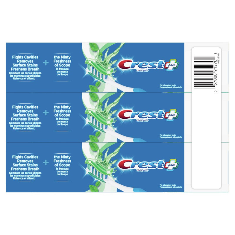 Crest + Scope Complete Whitening Toothpaste Minty Fresh - 5.4oz/3pk