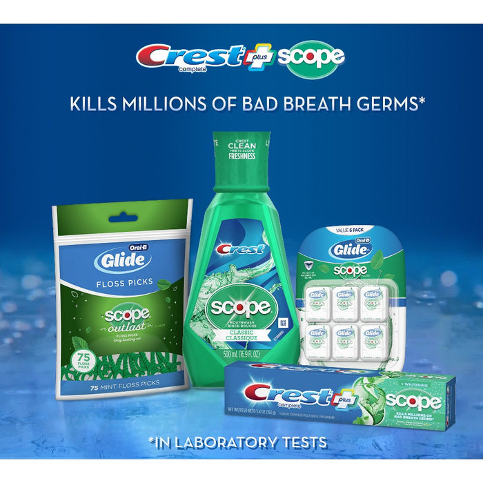 Crest + Scope Complete Whitening Toothpaste Minty Fresh - 5.4oz/3pk