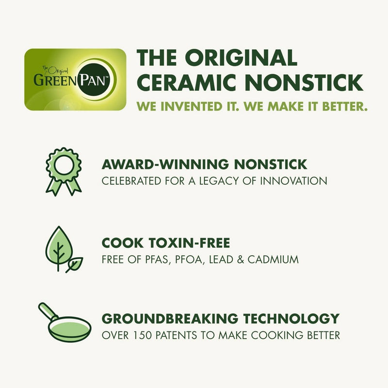 GreenPan Studio 12pc Aluminum Ceramic Nonstick Cookware Set Linen (LOCAL PICKUP ONLY)