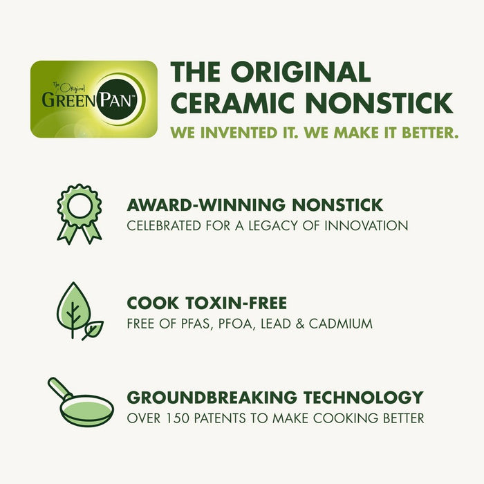 GreenPan Studio 12pc Aluminum Ceramic Nonstick Cookware Set Linen (LOCAL PICKUP ONLY)