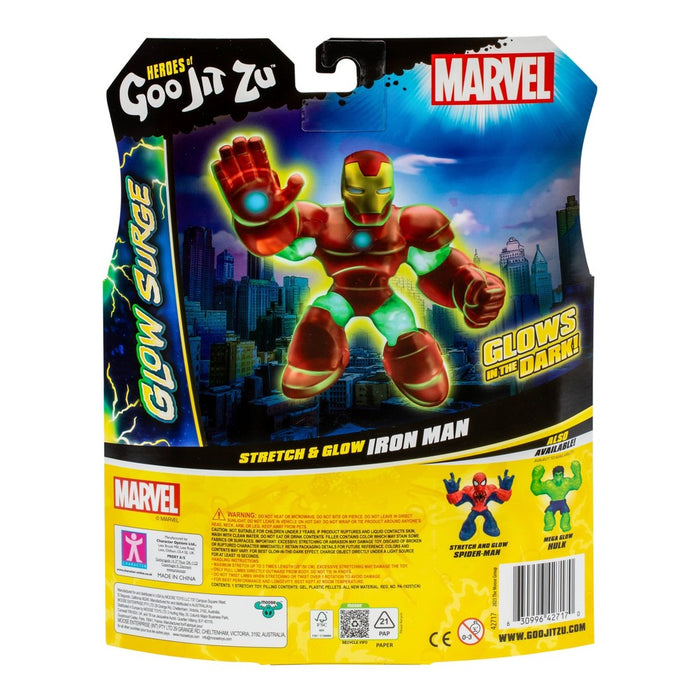Heroes of Goo Jit Zu Marvel Iron Man Glow Surge Figure
