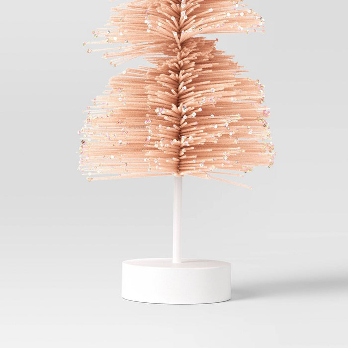 24" Spiral Christmas Bottle Brush Tree Sculpture - Wondershop Blush (LOCAL PICKUP ONLY)