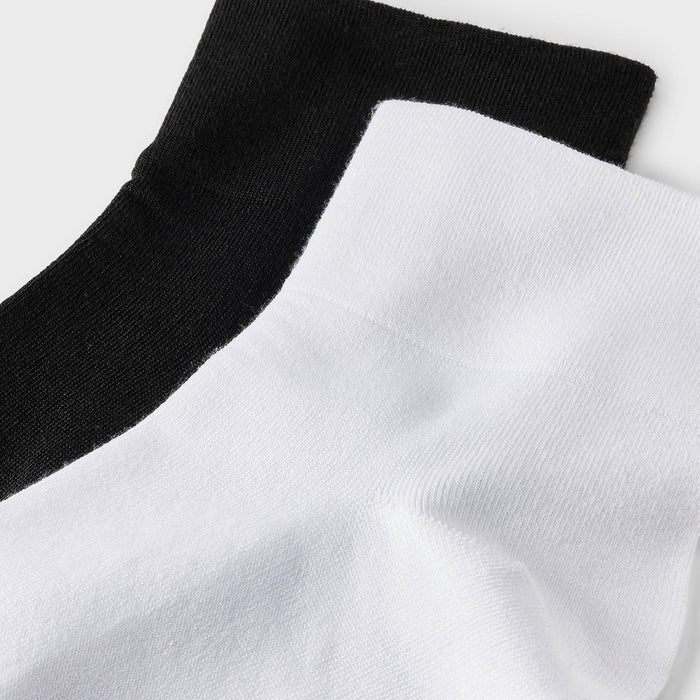 Women's Ultra Smooth Supersoft Fine Gauge Knit 4pk Ankle Socks - Auden Black/White 4-10