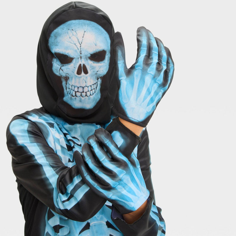 Kids' X-Ray Skeleton Halloween Costume Jumpsuit with Accessories M - Hyde & EEK! Boutique