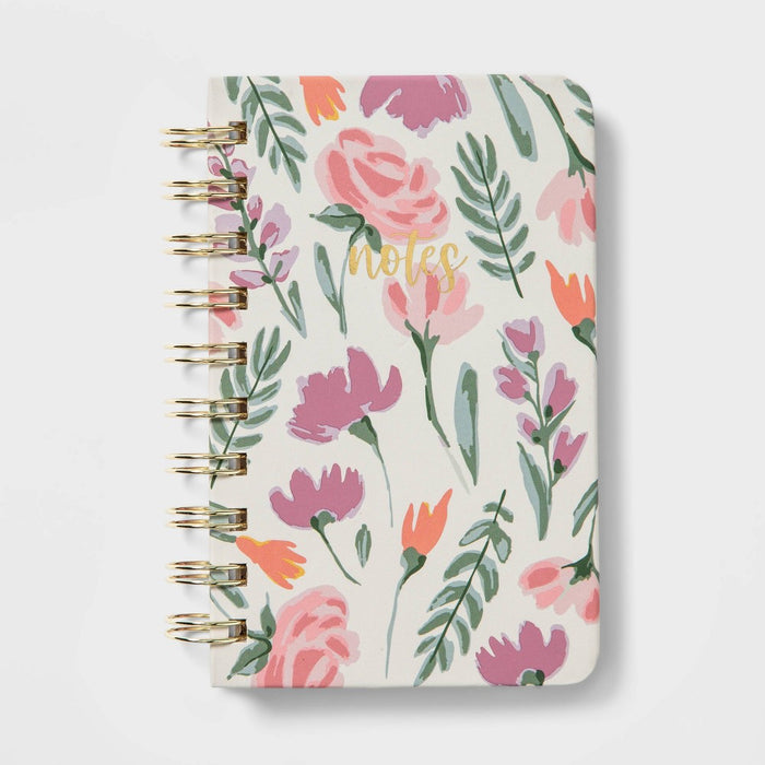 192 Sheet College Ruled Journal 3.5"x5.5" Spiral Floral - Threshold