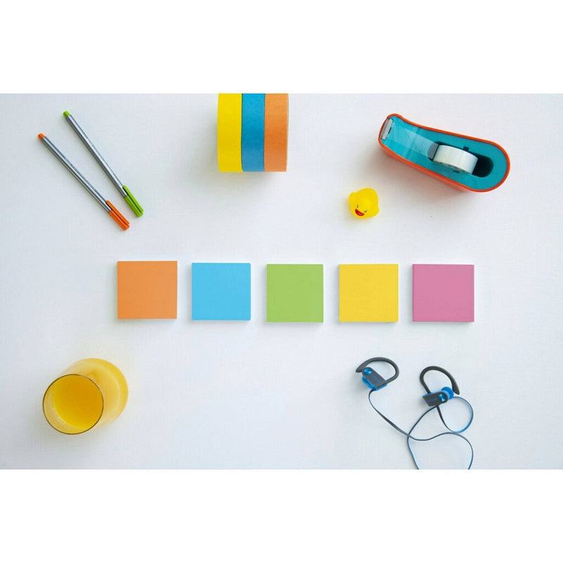 Post-it Super Sticky Notes, 1 7/8 in. x 1 7/8 in., Energy Boost Collection, 6 Pads/Pack, 45 Sheets/Pad