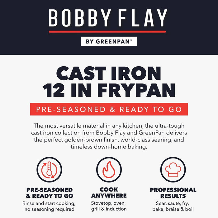 Bobby Flay 12" Cast Iron Skillet