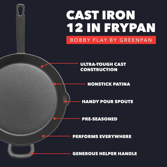 Bobby Flay 12" Cast Iron Skillet