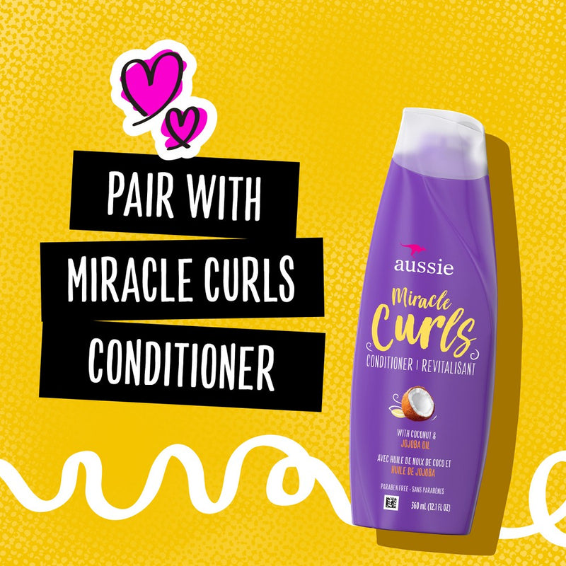 Aussie Miracle Curls with Coconut and Jojoba Paraben-Free Shampoo - 26.2 fl oz