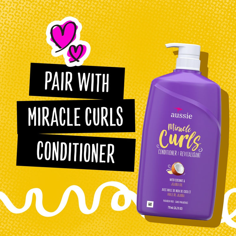 Aussie Miracle Curls with Coconut and Jojoba Paraben-Free Shampoo - 26.2 fl oz
