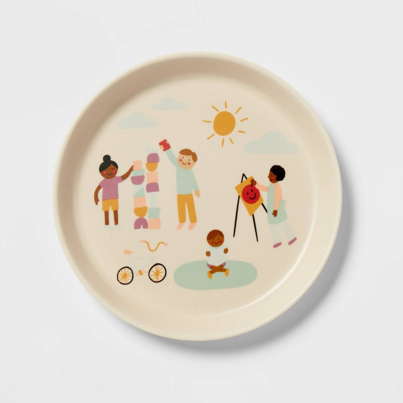 Kids' Bamboo Melamine Plate with Pals - Pillowfort