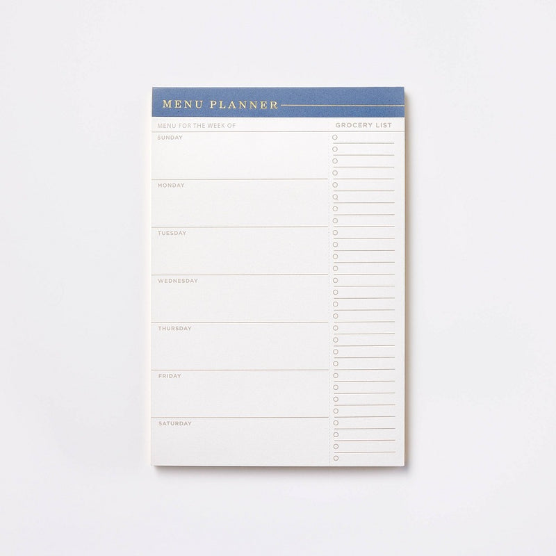 52 Page Special Rule Undated Weekly Menu Planner Blue Top - Threshold