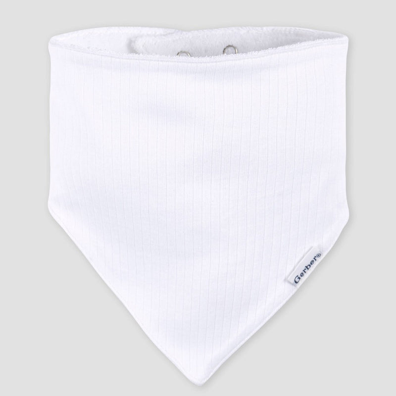 Gerber Baby 5pk Bandana Bib - White