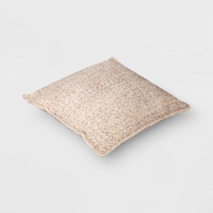 Marled Boucle Square Throw Pillow Neutral - Threshold