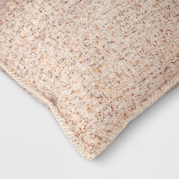 Marled Boucle Square Throw Pillow Neutral - Threshold