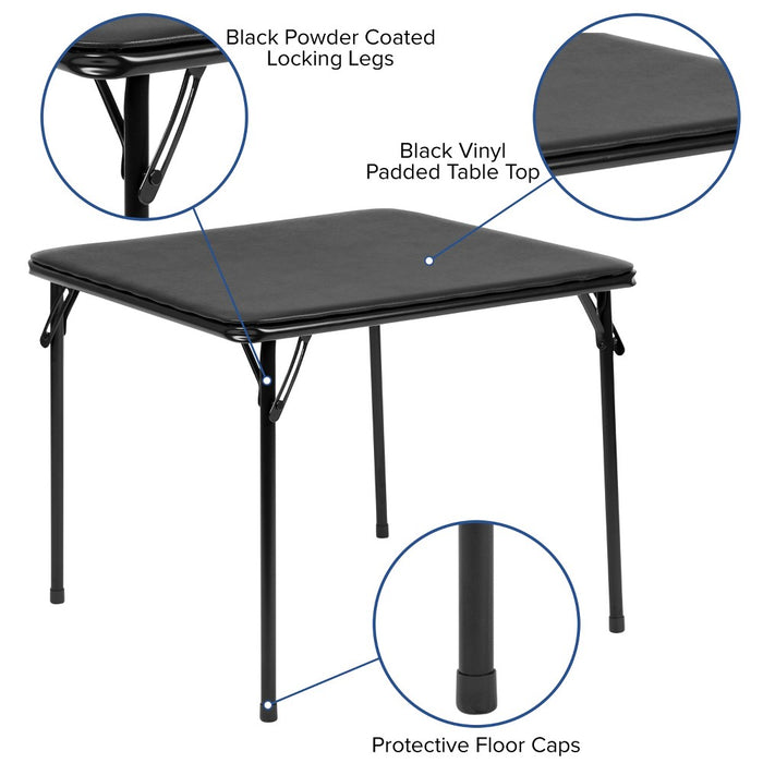 Flash Furniture Kids Black 5 Piece Folding Table and Chair Set (LOCAL PICKUP ONLY)