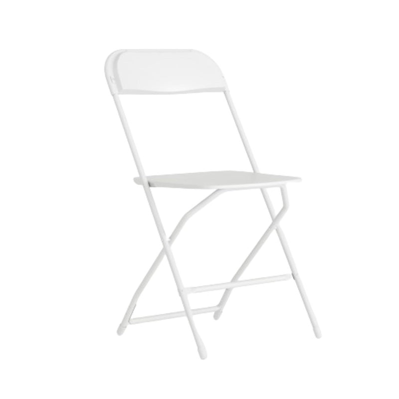 Flash Furniture Hercules Series Plastic Folding Chair - White - 650LB Weight Capacity Comfortable Event Chair - Lightweight Folding Chair (LOCAL PICKUP ONLY)