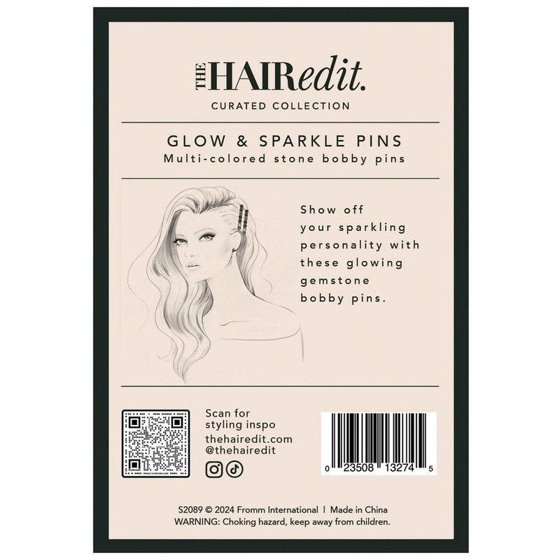 The Hair Edit Glow On & Sparkle Pins - 2pc