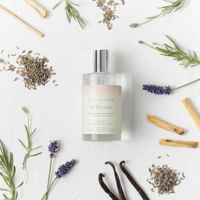 3.38 fl oz Reflection Core Linen Spray White - Casaluna: Coconut & Lavender Scented, Non-Powered Room Freshener