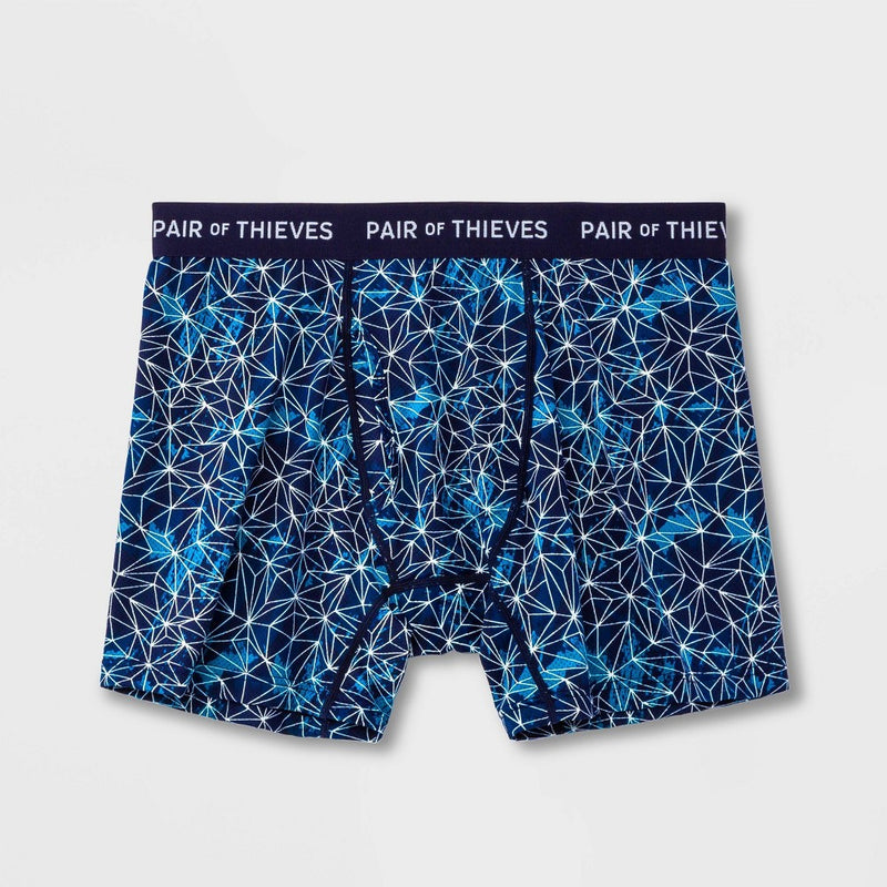 Pair of Thieves Men's Super Fit Web Boxer Briefs - Blue/Purple/White L