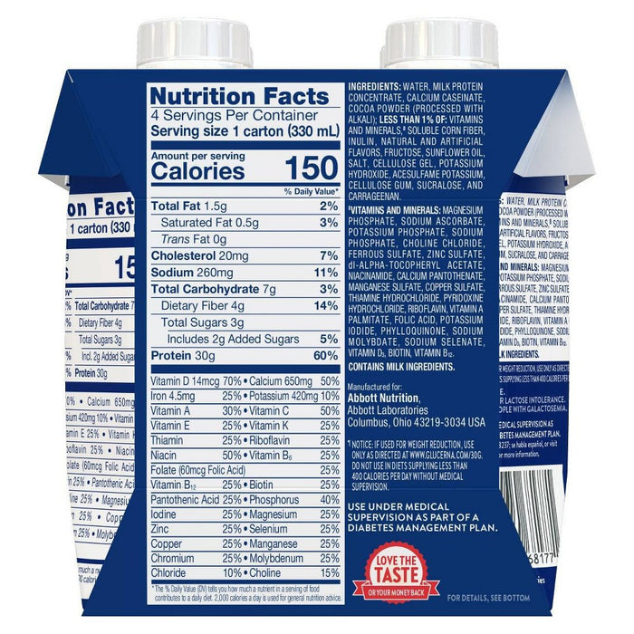 Glucerna Protein Smart Shake - Chocolate - 4pk