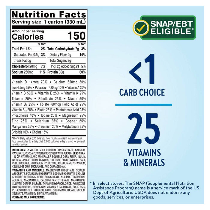 Glucerna Protein Smart Shake - Chocolate - 4pk