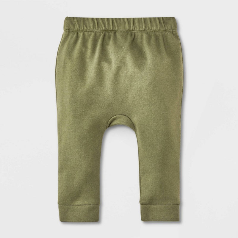 Baby 2pk Solid Jogger Pants - Cat & Jack Gray/Green 12M