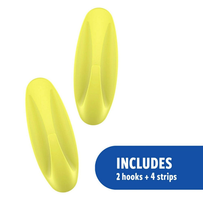 Command Medium Designer Hook, Citron, 2 Hook, 4 Strip