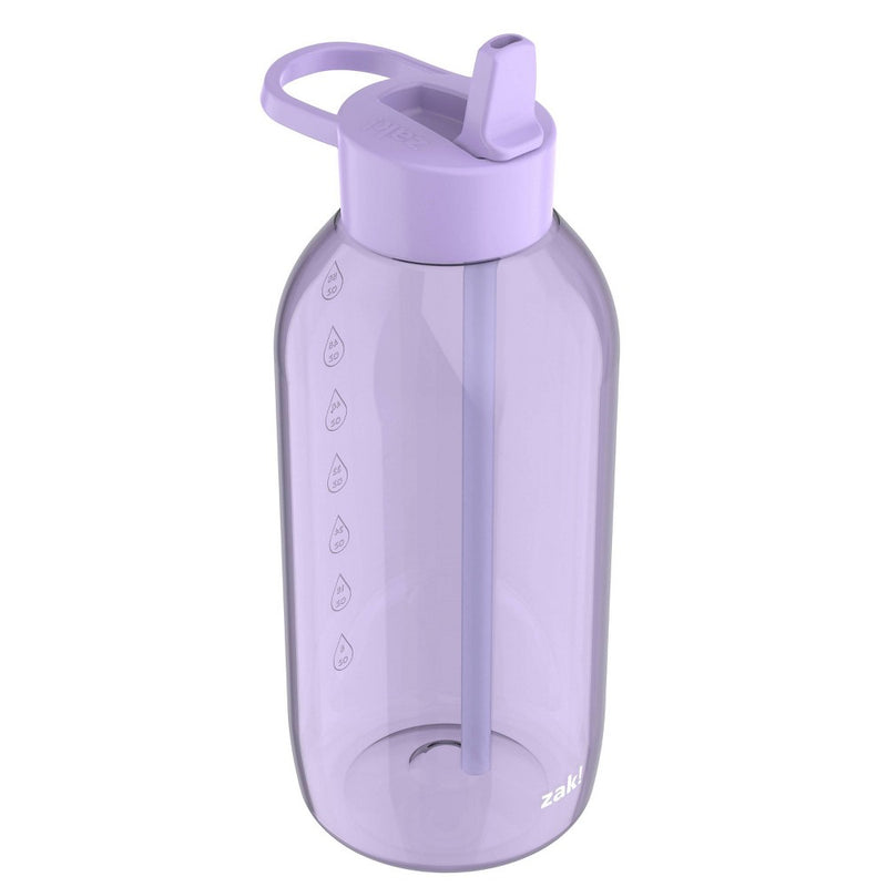 Zak Designs 64 fl oz Plastic Straw Water Bottle Aurora Purple