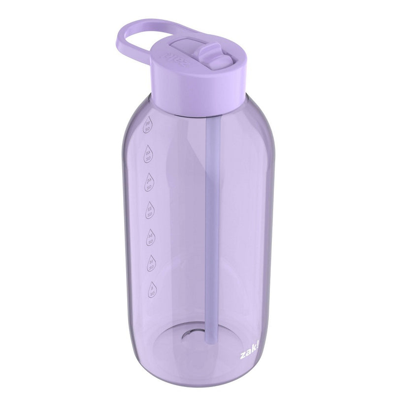 Zak Designs 64 fl oz Plastic Straw Water Bottle Aurora Purple