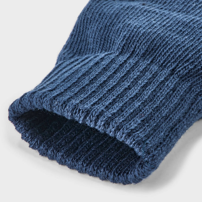 Men's Knit Tech Touch Gloves - Goodfellow & Co Navy Blue One Size Fits Most