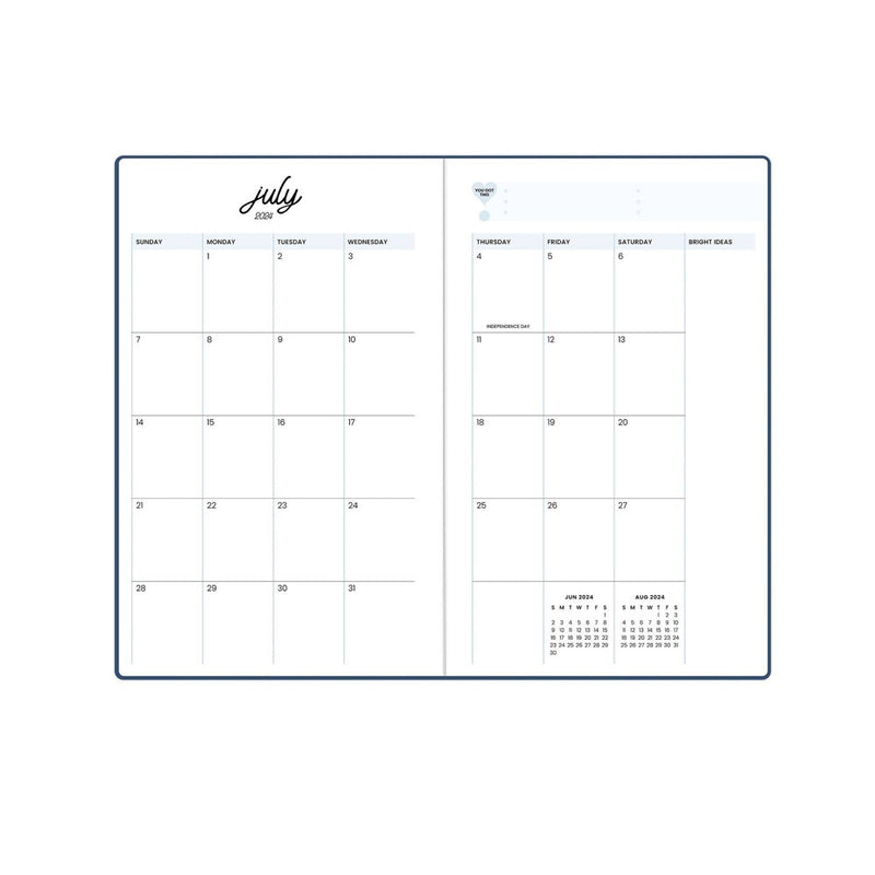 Color Me Courtney for Blue Sky 2024-25 Weekly/Monthly Planner 8"x5" Navy