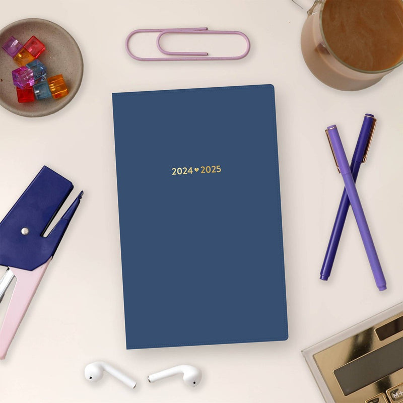 Color Me Courtney for Blue Sky 2024-25 Weekly/Monthly Planner 8"x5" Navy