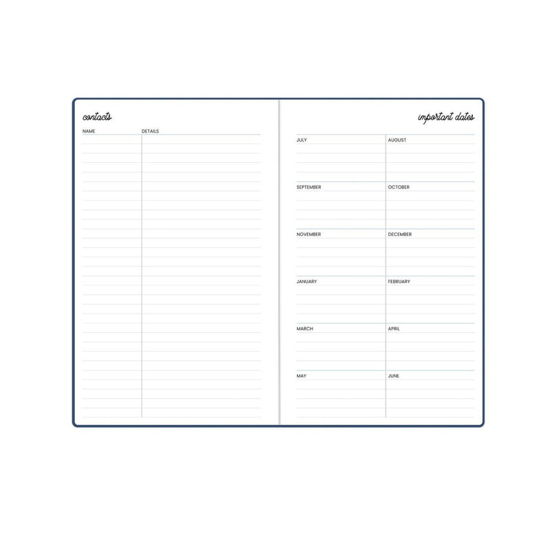 Color Me Courtney for Blue Sky 2024-25 Weekly/Monthly Planner 8"x5" Navy